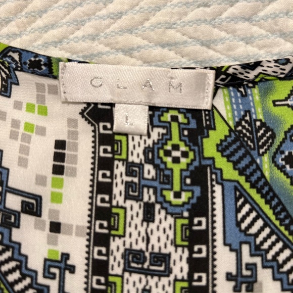 GLAM V-neck elastic waist ROMPER. Size L - Picture 6 of 6